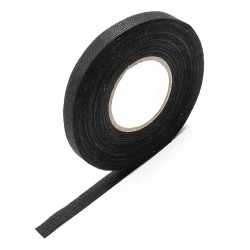 Cinta Textil Negra para Arnés Eléctrico Automotriz de Alta Resistencia